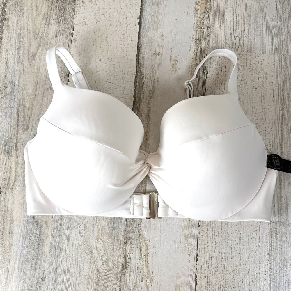 Victoria's Secret White Push-Up Bikini Top with Back Clasp